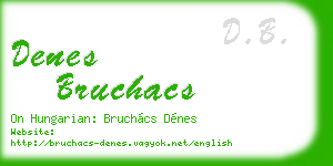 denes bruchacs business card